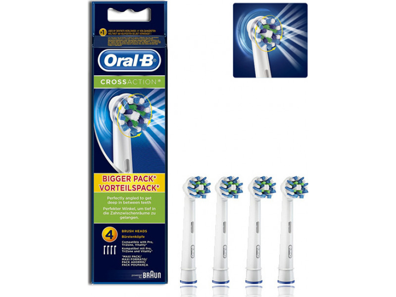 ORAL-B EB50-4 CROSS ACTION Ανταλλακτικά Οδοντόβουρτσας 4 ΤΜΧ 0005656