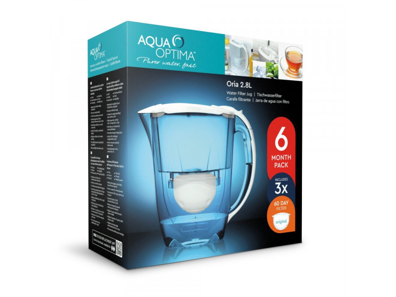 AQUA OPTIMA Oria FJ0550 Κανάτα 2,8lt + 3 Ανταλλακτικά Φίλτρα SWP 60 ημερών (Πακέτο 6 μηνών) 0015404