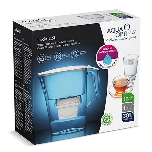 AQUA OPTIMA Liscia FJ0638 2.5Ltr Κανάτα Φιλτραρίσματος + 1 φίλτρο Evolve+ 30 Ημερών 0023967