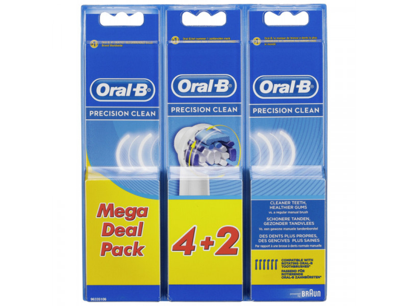 ORAL-B EB20 2+2+2 Precision clean Ανταλλακτικά Οδοντόβουρτσας Mega Deal Pack 6 τμχ (99506923) 0026654