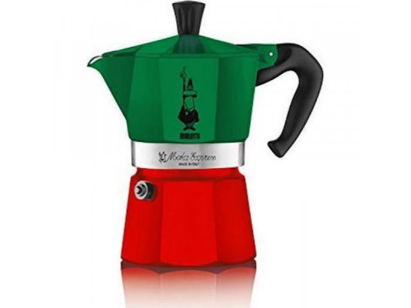 BIALETTI La Mokina Tricolore Italia Καφετιέρα Espresso 1/2 40ml (0005650) 0026916