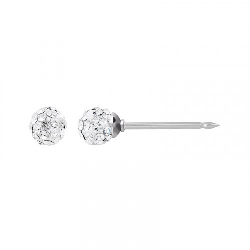 InvernessMed 578C Pave Crystal Ball - 4mm STS 0028491