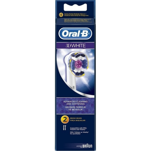 ORAL-B EB18 3D WHITE PRO BRIGHT Ανταλλακτικό Οδοντόβουρτσας 2τμχ 101437