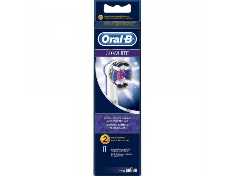 ORAL-B EB18 3D WHITE PRO BRIGHT Ανταλλακτικό Οδοντόβουρτσας 2τμχ 101437