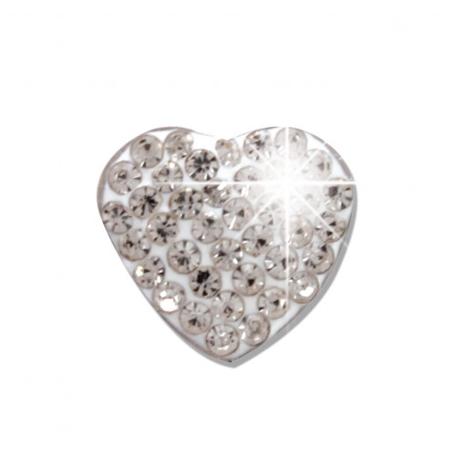 BIOJOUX BJT921 - Trendy White Crystal Heart 10mm 0011928