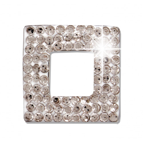 BIOJOUX BJT923 - Crystal Open Square White Pave Strass 12mm 0015366