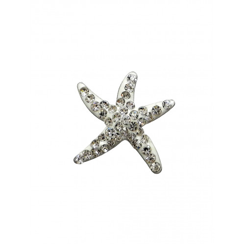 BIOJOUX BJT928 - Trendy Starfish White Crystals 15mm 0015368
