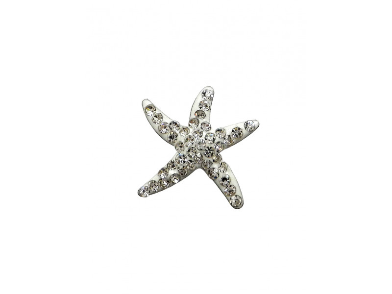 BIOJOUX BJT928 - Trendy Starfish White Crystals 15mm 0015368