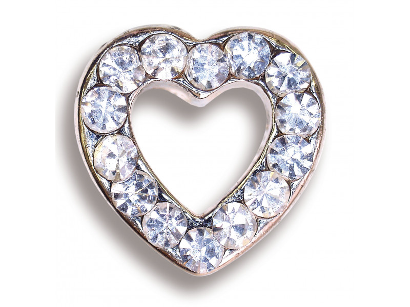 BIOJOUX BJT939 - Trendy White Crystal Open Heart 7mm 0011935