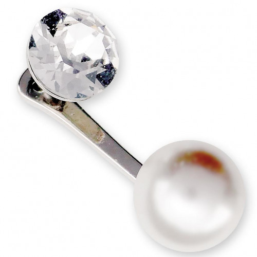 BIOJOUX BJT971 Swarovski Crystal W/8 MM Pearl Dangle 0028498