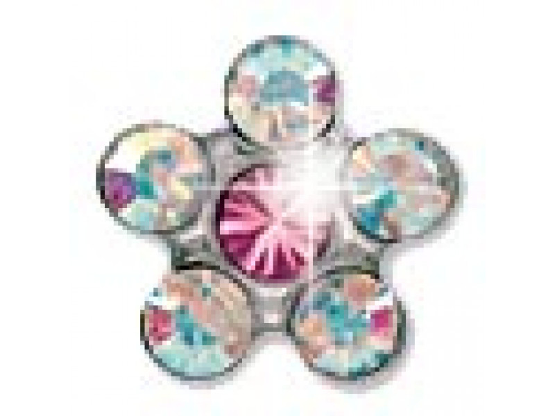 InvernessMed 120ST - Λουλούδι Κρύσταλλο/Ροζ 5mm - Ανοξείδωτο ατσάλι Με Τιτάνιο Eli (Ζευγάρι) 0005776