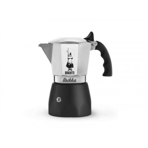 BIALETTI Brikka Silver (New Model 2020) Καφετιέρα με ΝΕΟ Μηχανισμό για Καϊμάκι 4 μερίδων (0007314) 0023675