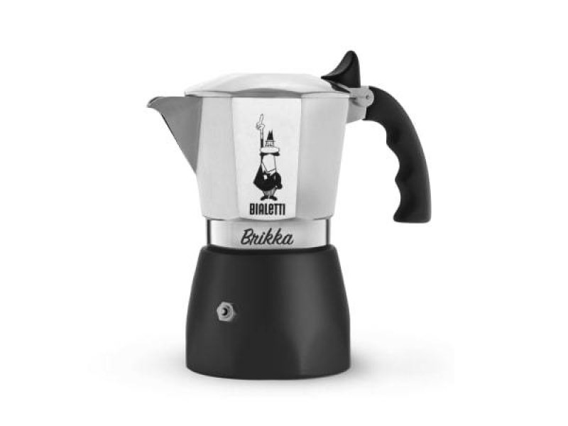 BIALETTI Brikka Silver (New Model 2020) Καφετιέρα με ΝΕΟ Μηχανισμό για Καϊμάκι 4 μερίδων (0007314) 0023675