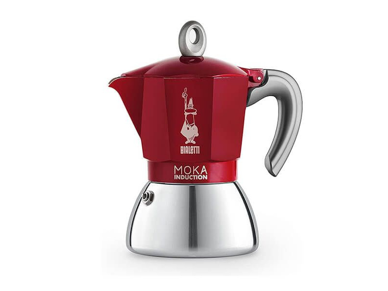 BIALETTI 0006946 Moka Induction Καφετιέρα Αλουμινίου 6 Μερίδων 280ml (9.4OZ) Κόκκινο (Rossa) 0026940