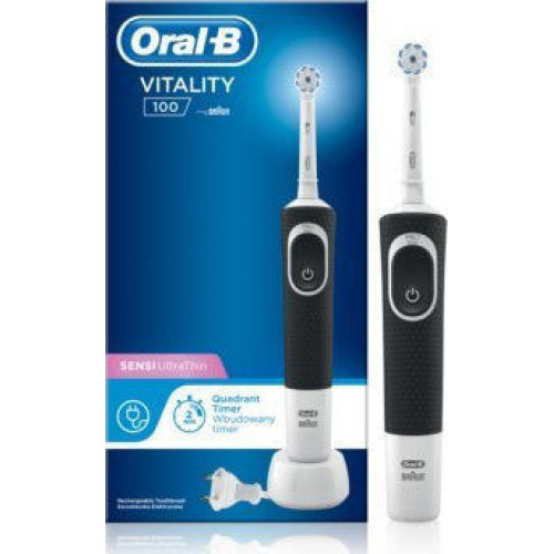 ORAL-B Vitality 100 Sensi Ultra Thin Black Ηλεκτρική Οδοντόβουρτσα 0019869